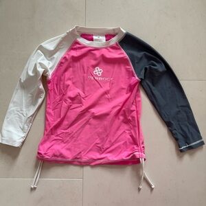 Snapper Rock Pink and White Long Sleeve Shirt